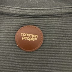 Common People Men’s Ottoman Tee T-Shirt Green Size Large Cotton Texture $75 New