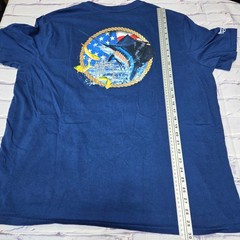 Guy Harvey Mens Navy Blue Sailfish American Flag Graphic T-Shirt XXXL Cotton