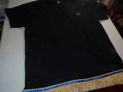 Solid Colors Black Gold Fringes