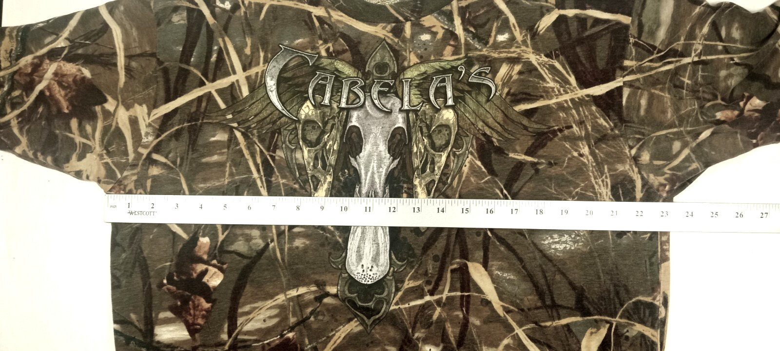 Cabela's Camouflage Large Paramount Outdoors Skull Camo Hunting T-Shirt gallery