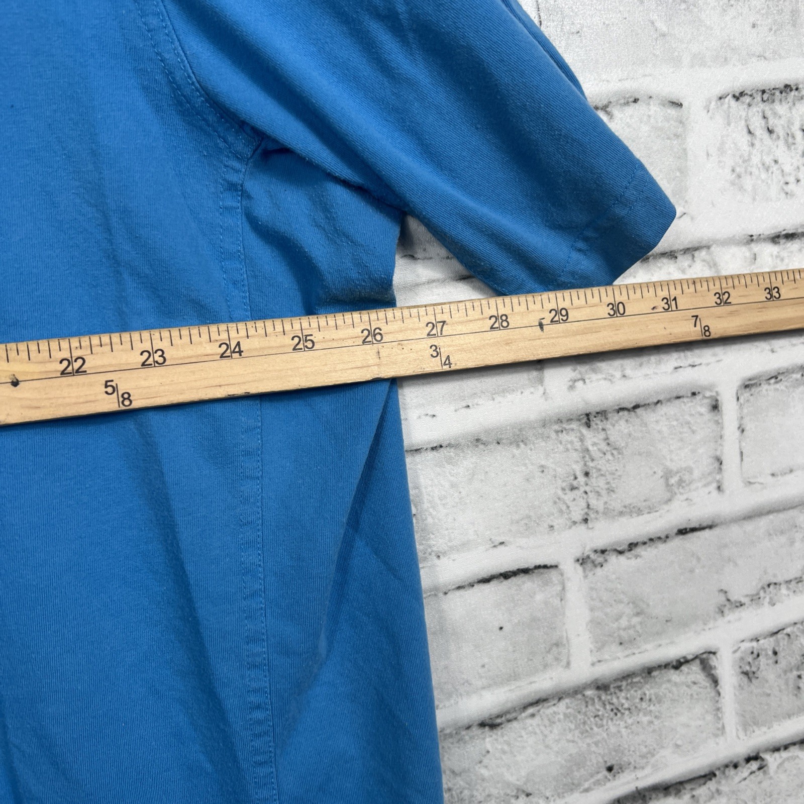 Duluth Shirt Mens XL Longtail Short Sleeve Polo Blue Workwear Casual gallery