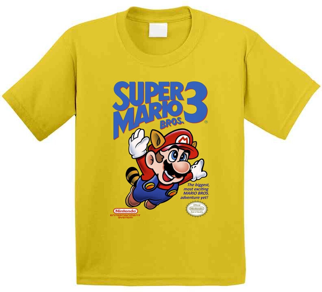Super Mario Brothers 3 Nes Video Game Cover T Shirt gallery