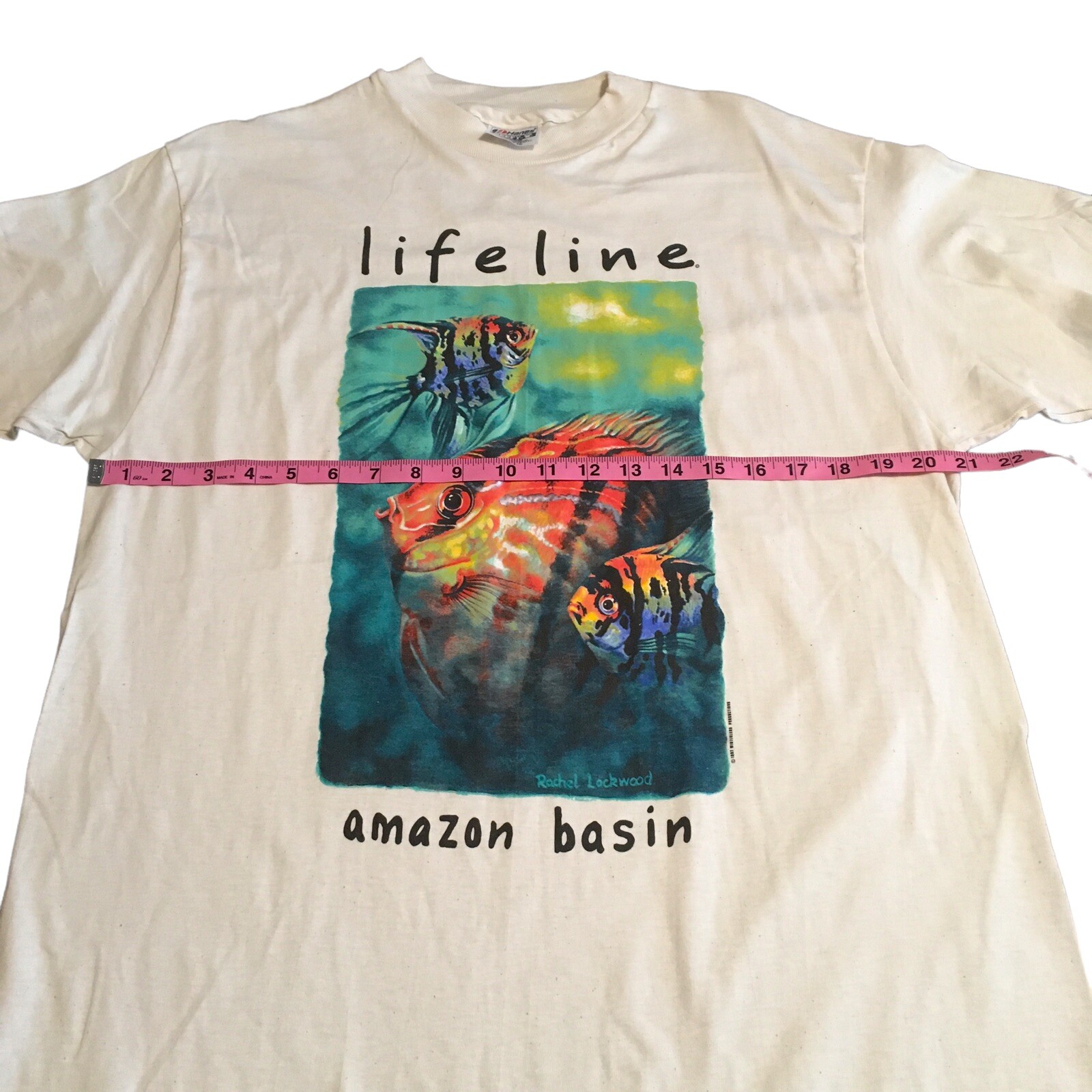 Vintage 1992 Lifeline Amazon Basin T Shirt Deadstock Large Hanes Rachel Lockwood gallery