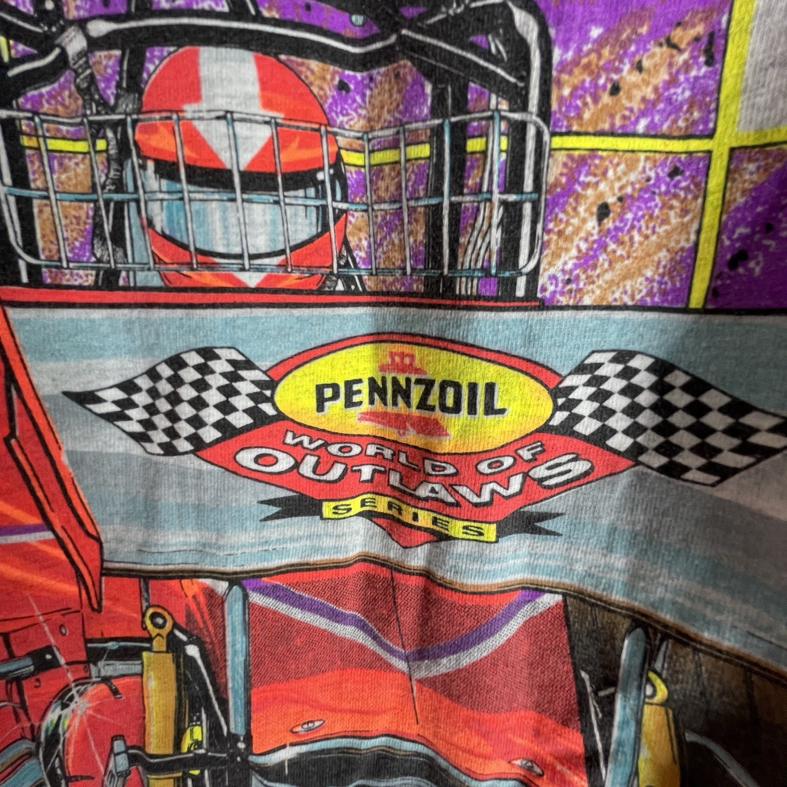 Vintage Knoxville Sprint Championships Shirt Mens Sz L Colorful Racing Art Y2K gallery