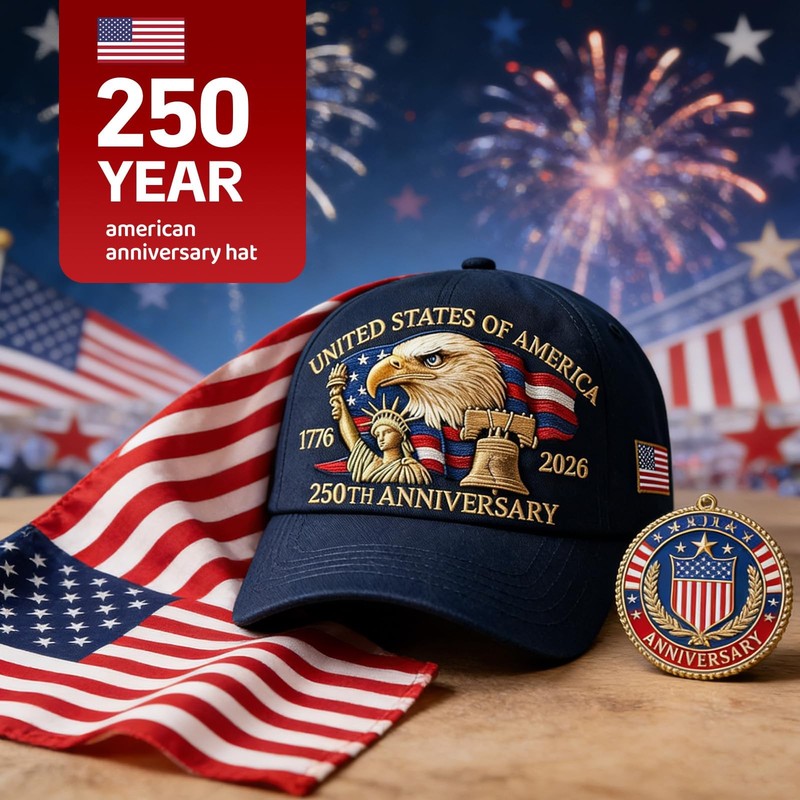 250th Anniversary USA Hat - Adjustable United States 250th Anniversary Hat Re... gallery