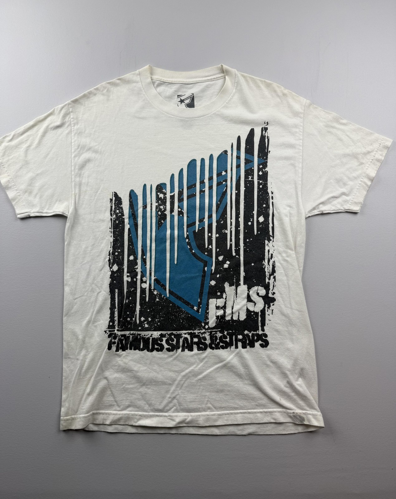 Famous Stars & Straps Shirt Mens Large White Big Logo Graphic Tee Skate gallery