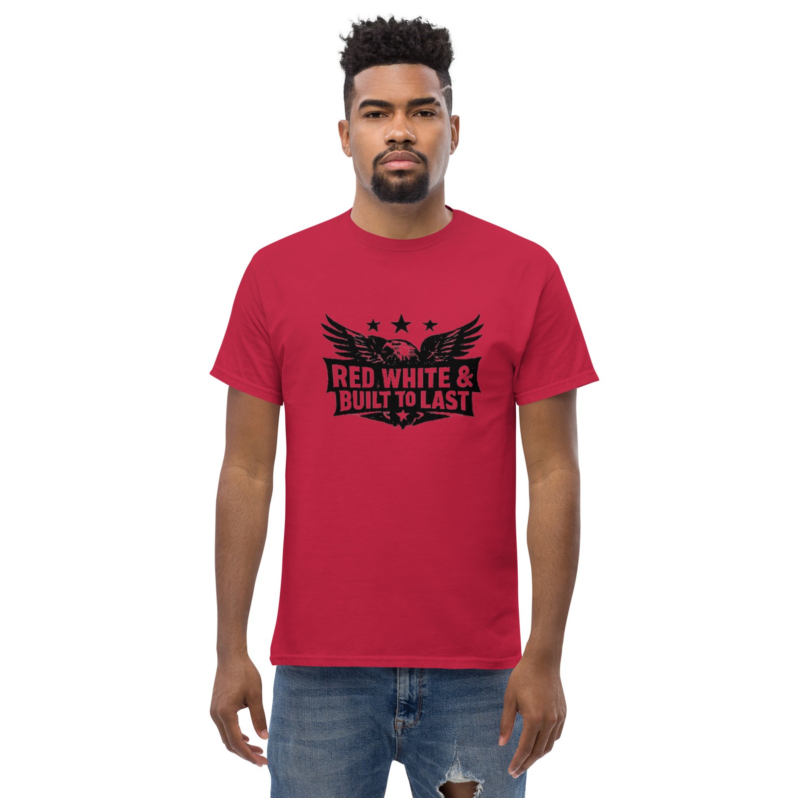 Red White and Bulit to Last Men's Crew Neck Short Sleeve Shirt gallery