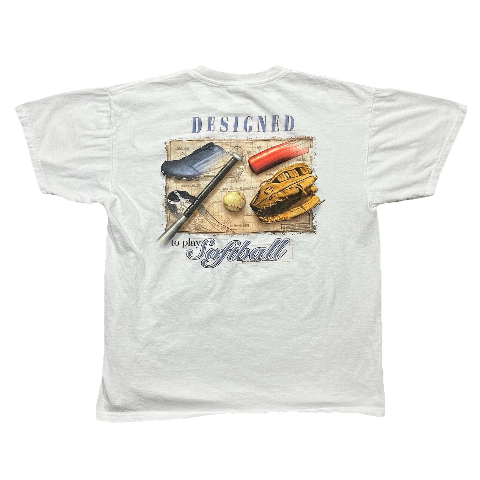 VTG 90s Delta Pro Weight L Softball Graphic T-Shirt gallery