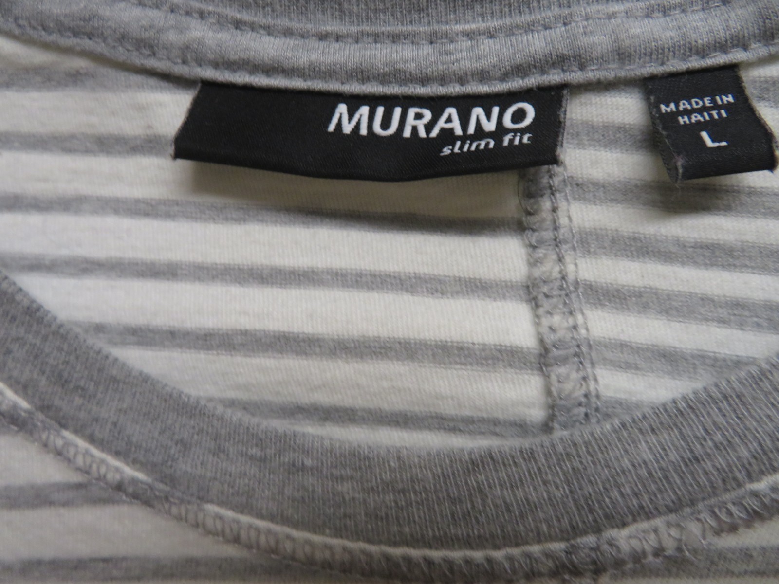 MURANO SLIM FIT STRIPED L/S SHIRT SIZE LARGE gallery