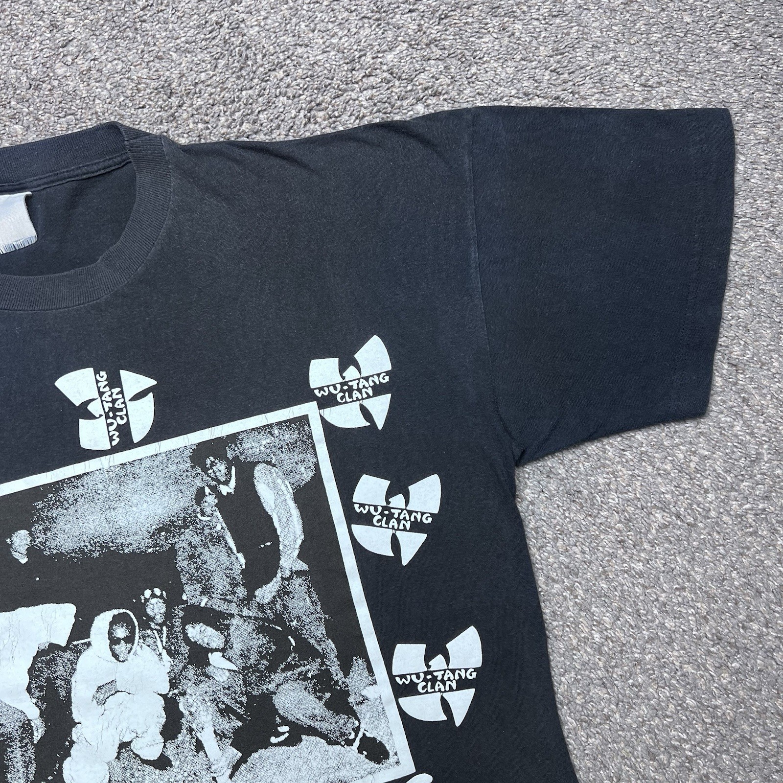 Vintage 1990s Wu Tang Clan 36 Chambers Of Death Promo Rap T-Shirt Sz L gallery