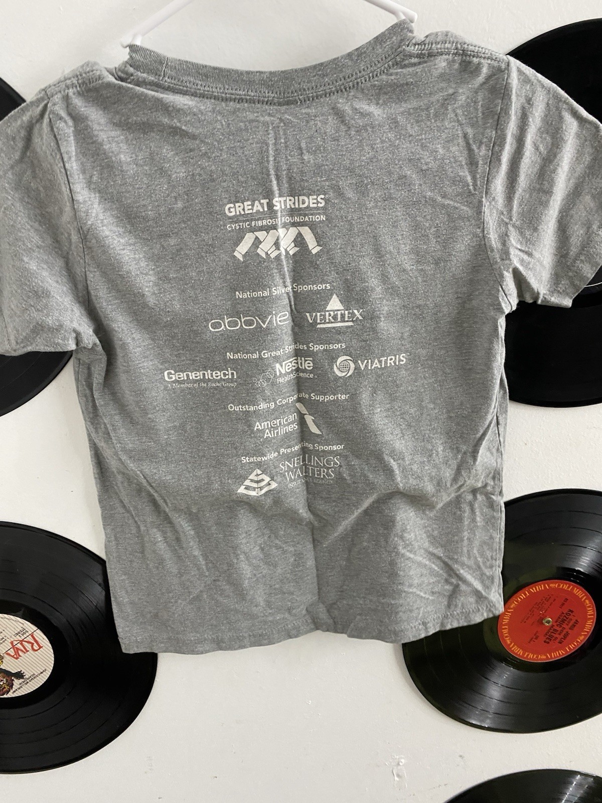 Next Level Men's M Gray Walk For A Cure Graphic T-Shirt Short Sleeve gallery