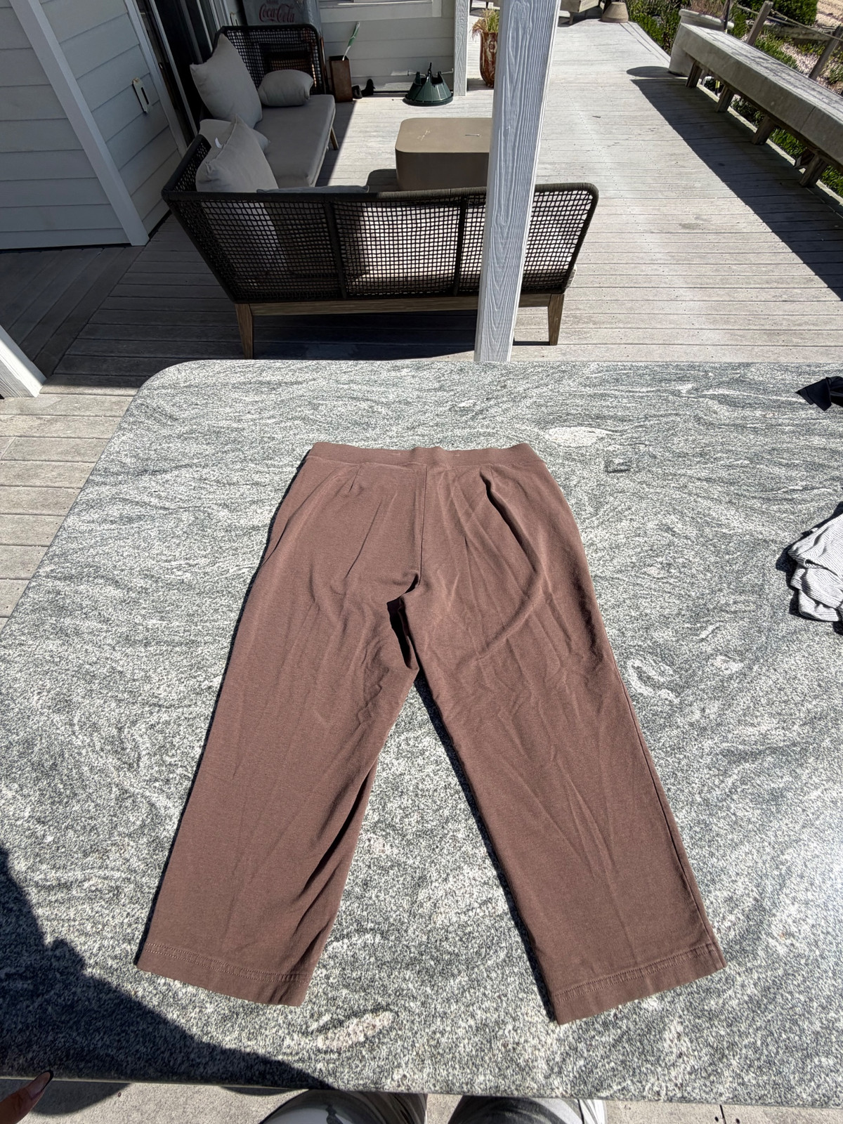 Vintage Casual Brown Cotton Trousers Unisex Ankle Length gallery