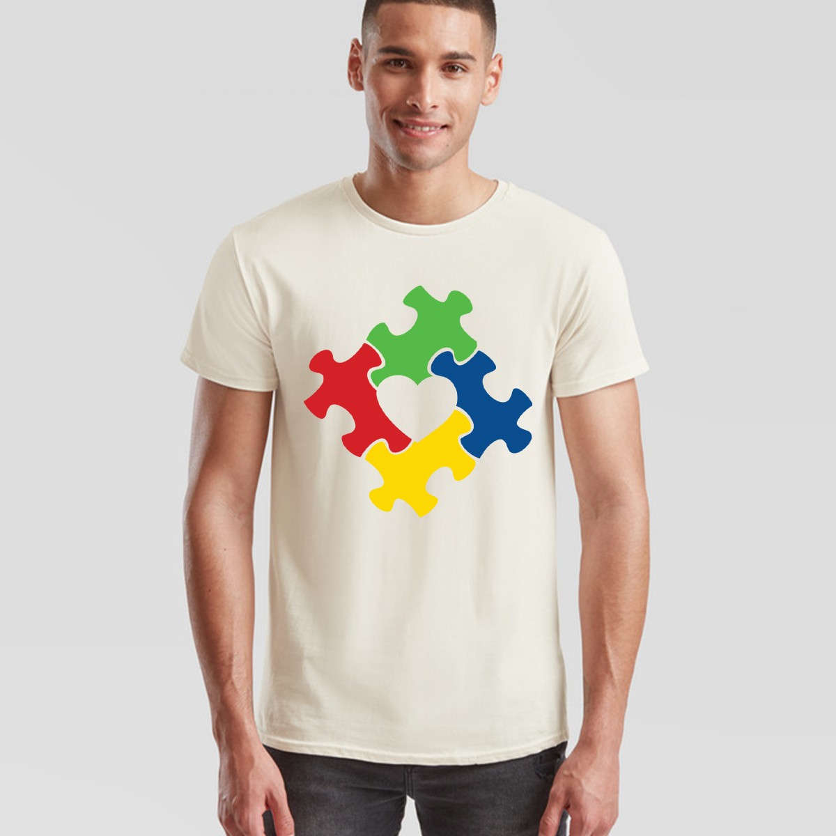 Colorful Abstract Puzzle Piece Support Unisex Tshirt Neurodiversity Support gallery