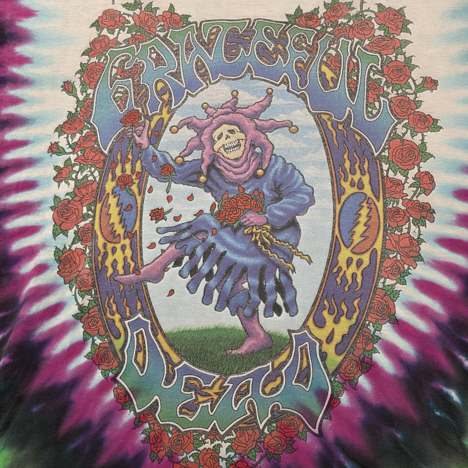 VTG Grateful Dead Seasons of the Dead Tie-Dye T-Shirt Men’s XL Liquid Blue 1993 gallery
