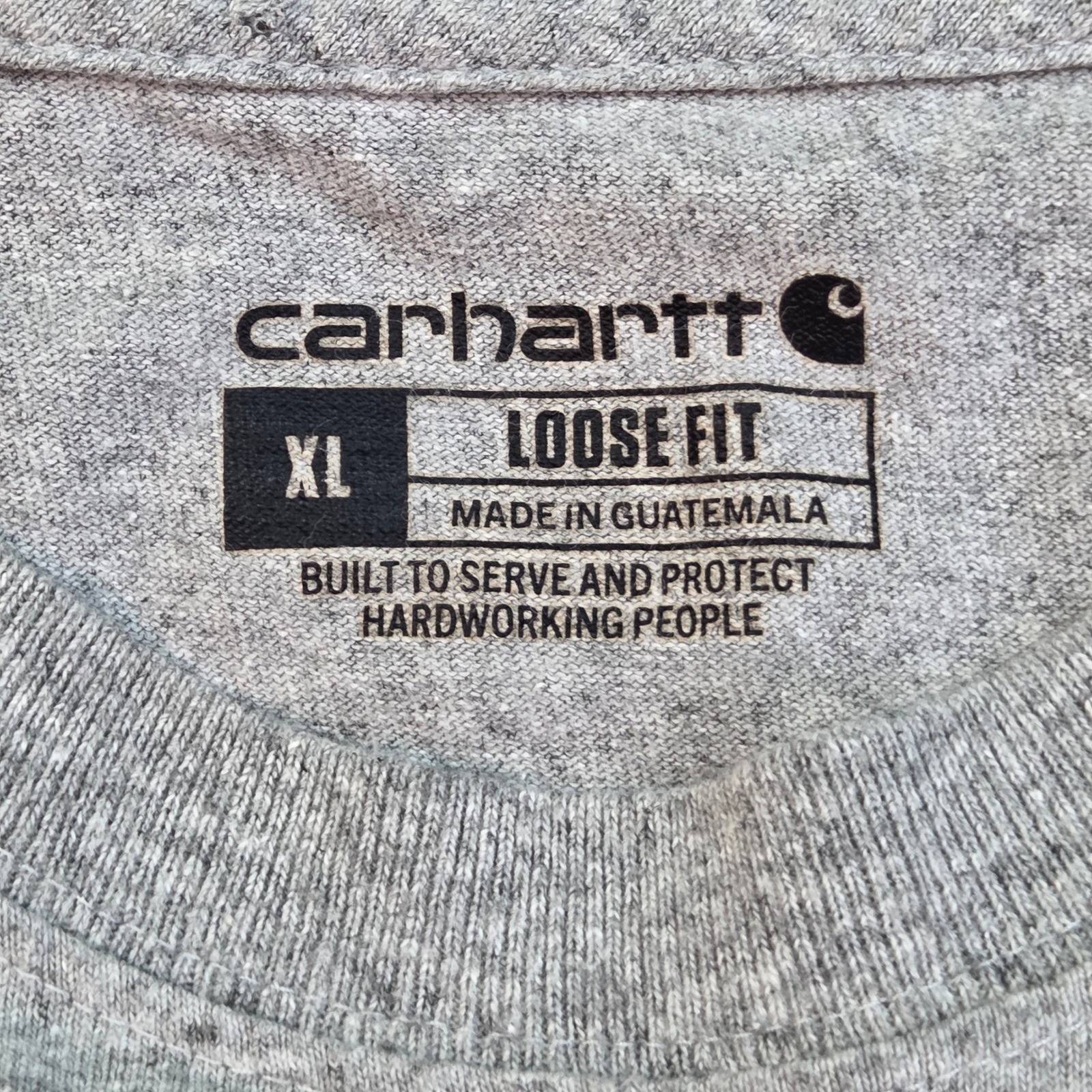Carhartt Tee Mens XL Loose Fit Short Sleeve Pocket Heather Gray 100% Cotton gallery