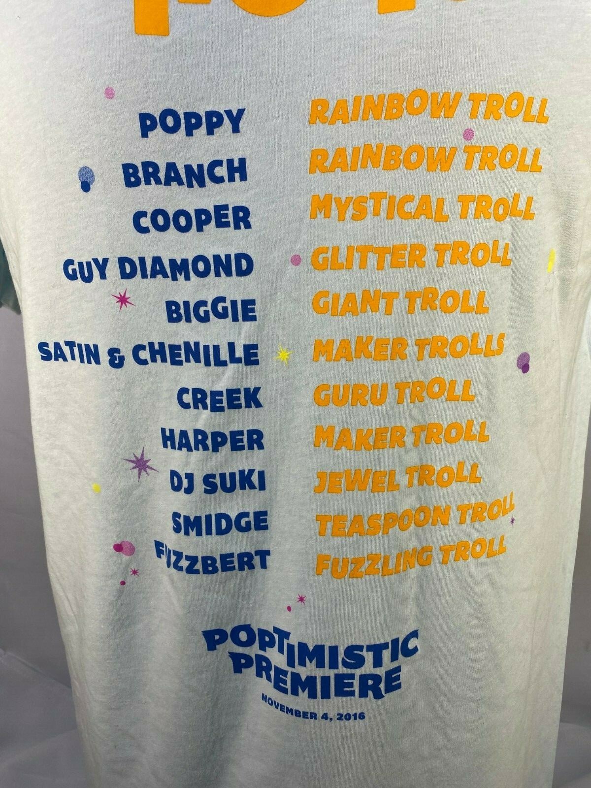 TROLLS Live DreamWorks official merchandise T-SHIRT gallery