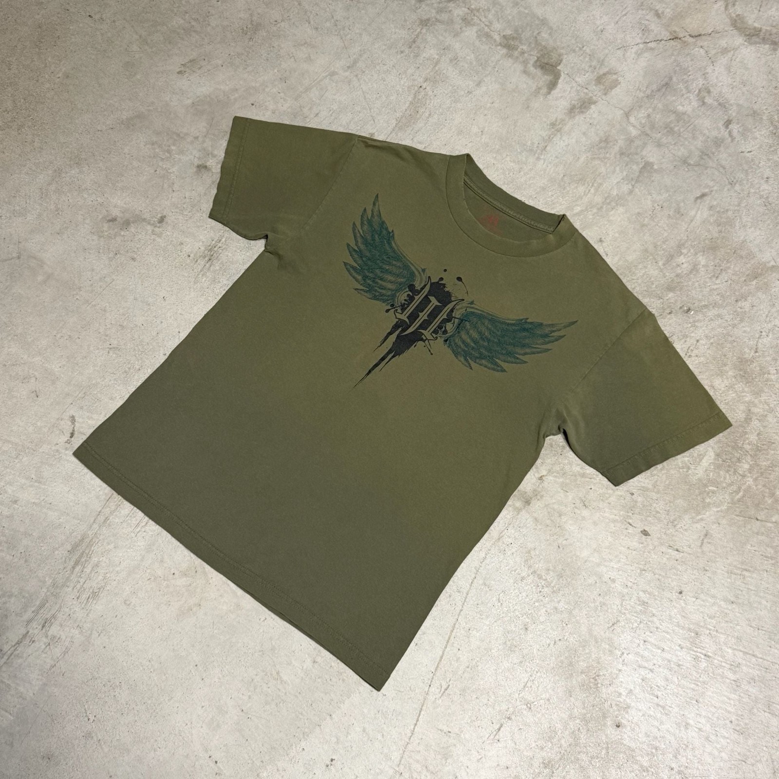 Wicked Jester Honorable Acts Olive Green Winged T-Shirt gallery