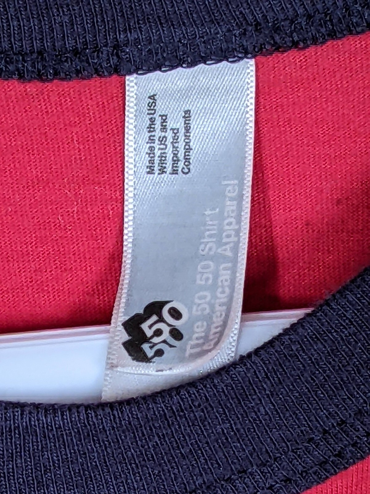 Rogue Fitness Raglan Shirt Mens S Red Navy 3/4 Sleeve Baseball Tee American Made gallery