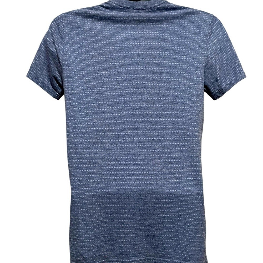NWT Goodfellow Sz Small Jacquard Short Sleeve Novelty Cyber Blue Mens T-shirt gallery