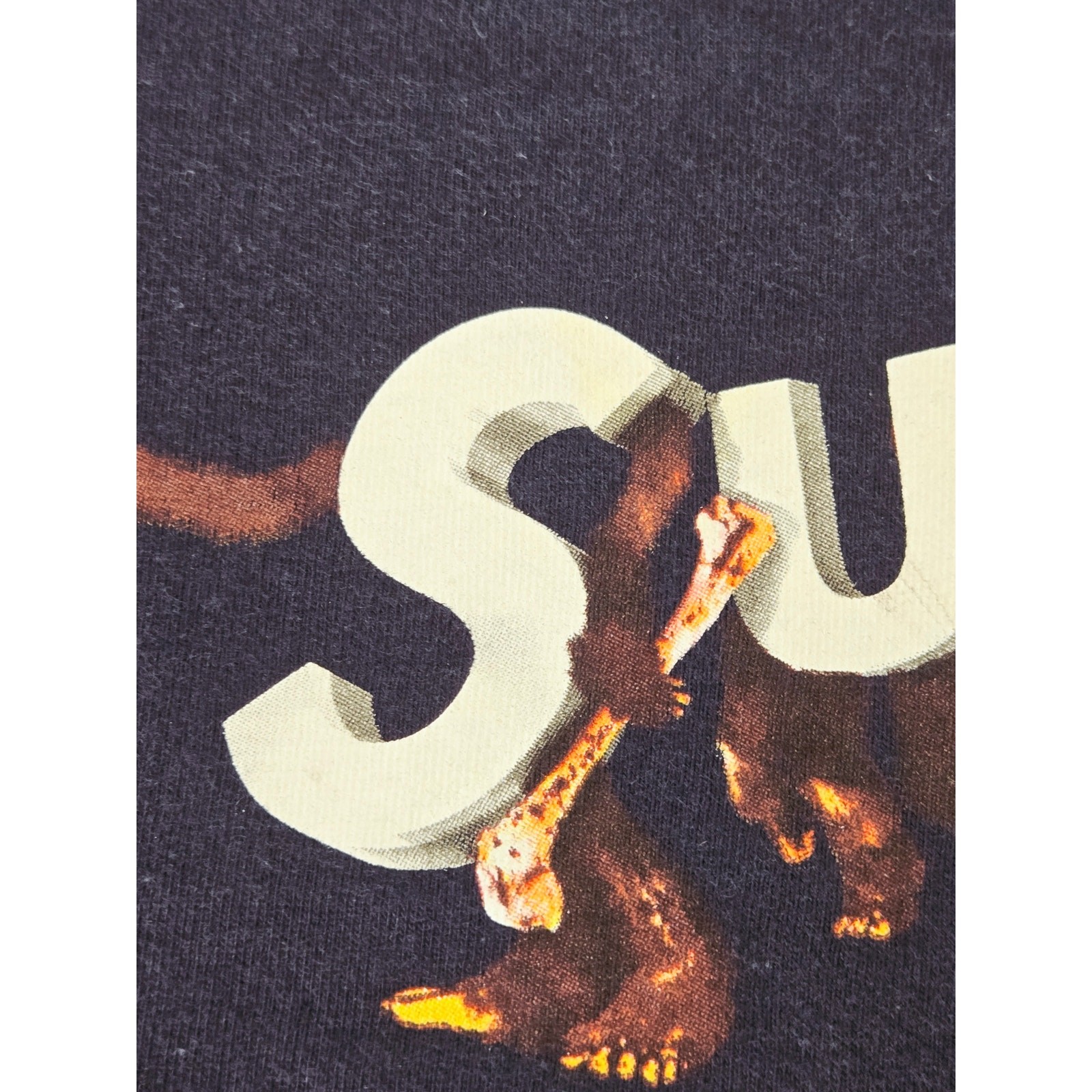 Supreme Apes 100% Cotton short sleeve graphics t-shirt Medium Navy blue gallery