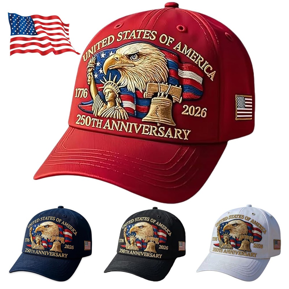 250th Anniversary USA Hat Adjustable United States 250th Anniversary Hat Ret…
