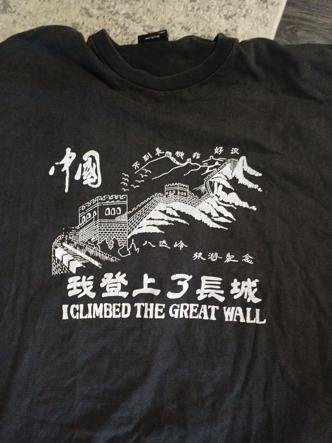 Vintage I Climbed The Great Wall T Shirt Adult Large Tourist China Hipster 3X gallery