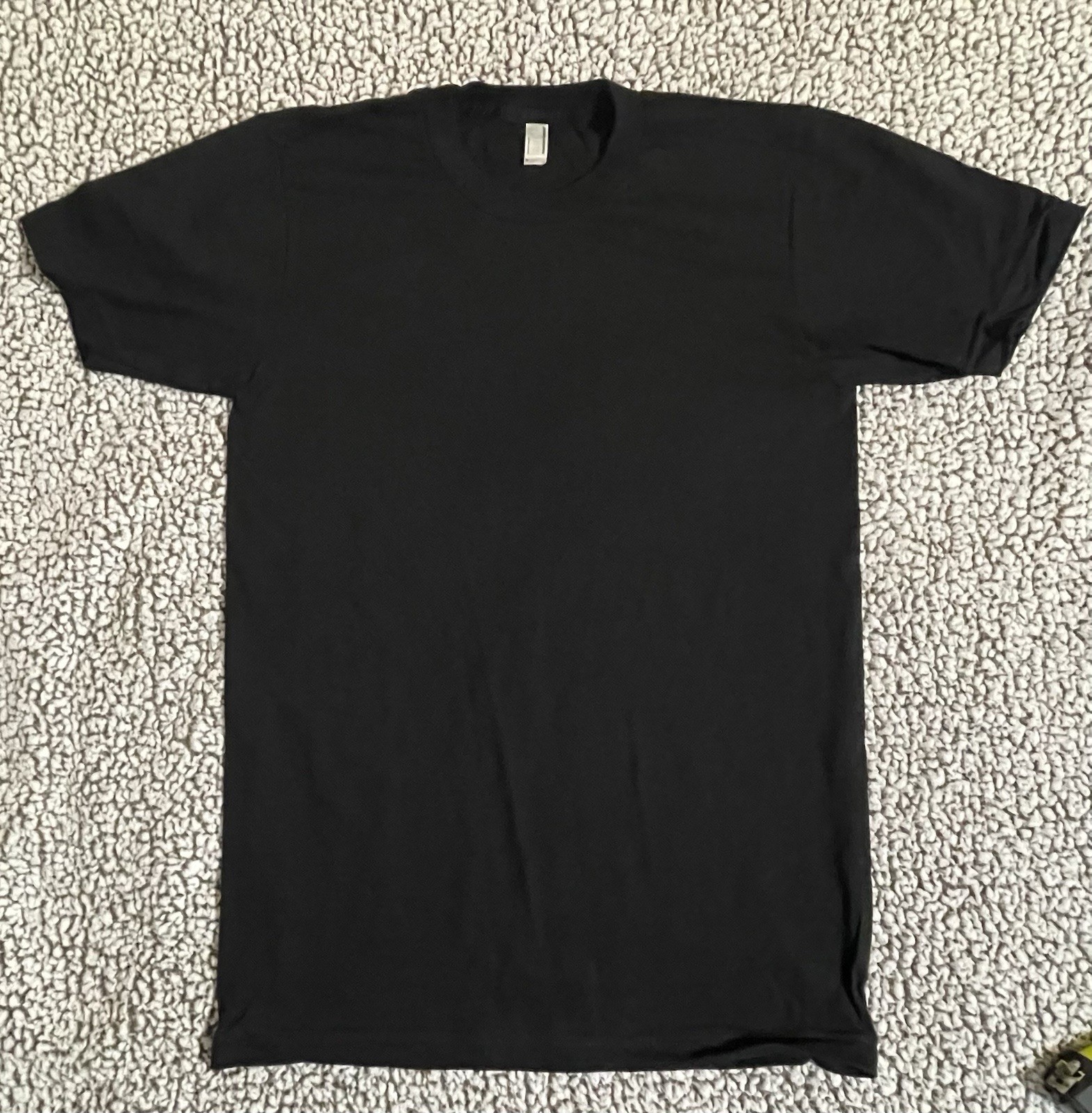 American Apparel Fine Jersey 100% Combed Cotton T-Shirt Black Small Made In USA gallery