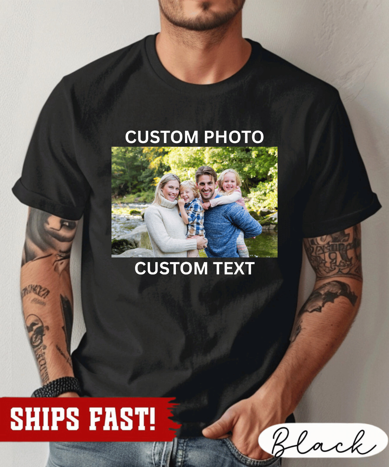 Custom Photo Shirt, Personalized T-Shirt, Family Picture Tee, Logo Image Shirts gallery