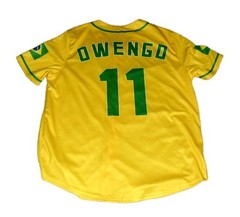 Brazil Yellow Baseball Button Down Jersey Mens Sz. Medium New