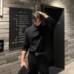 Men Casual Half Turtleneck Long Sleeve Shirt Plush Lined Base Layer for Autumn