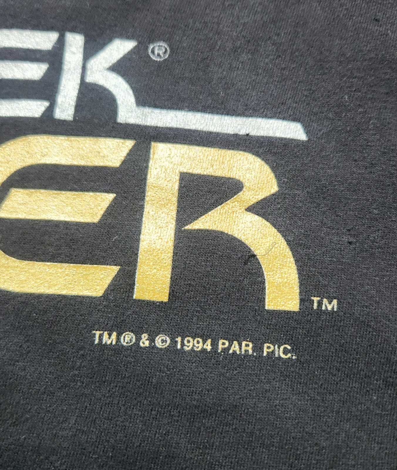 VINTAGE 1994 RARE STAR TREK VOYAGER T SHIRT Size XL Black TV Sci-Fi Promo Tee gallery