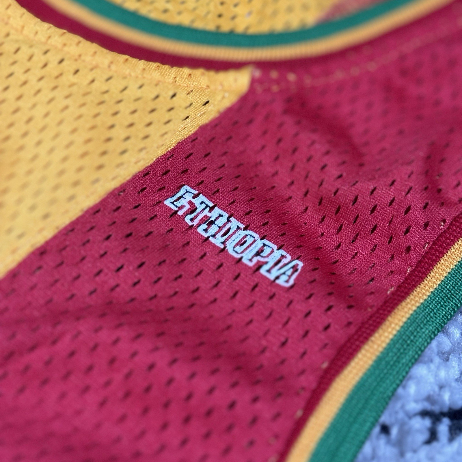 ETHIOPIA Flag Colors Mesh Tank Top Jersey Rasta Reggae Unisex Streetwear gallery