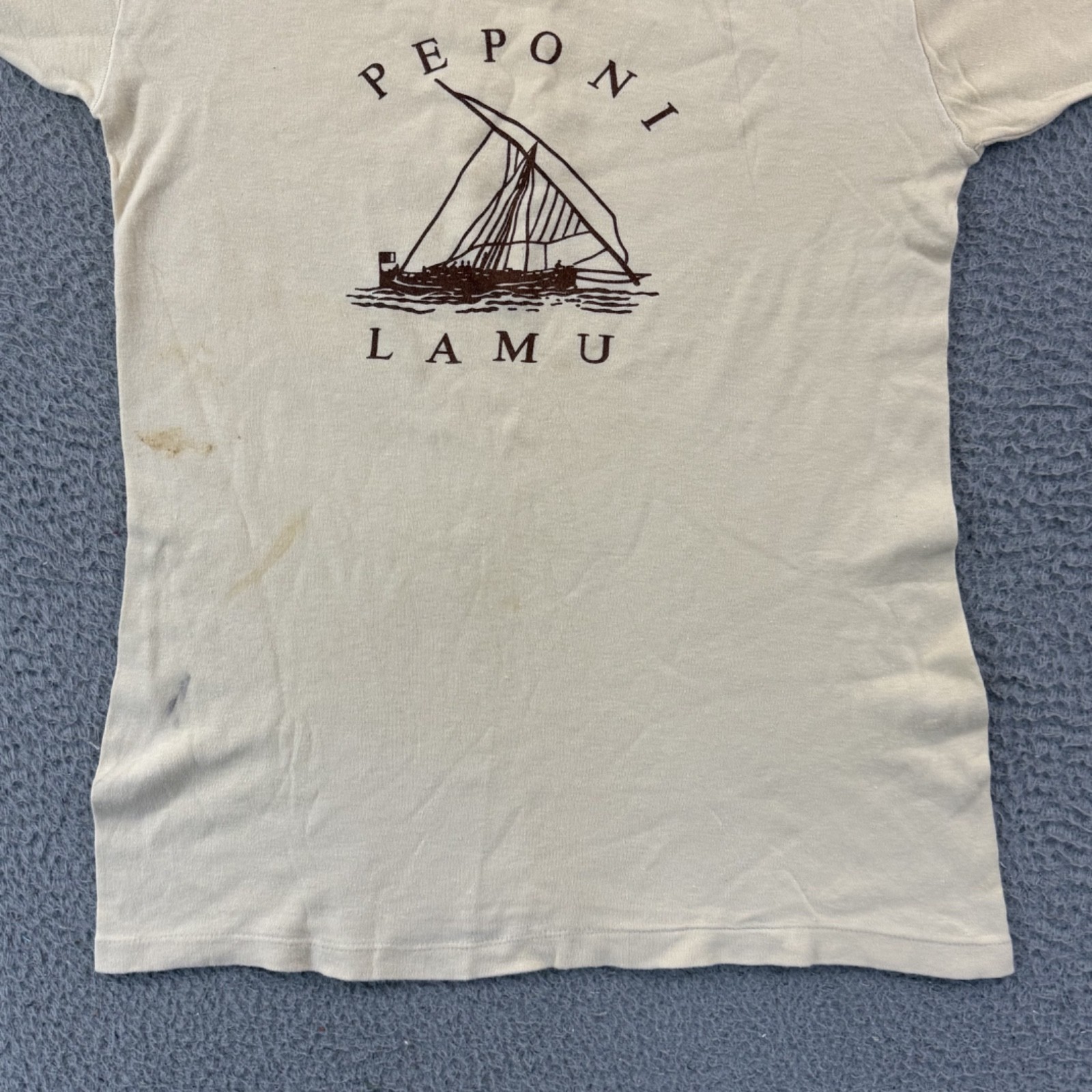 Vintage Peponi Hotel Shirt Adult Small Kenya Lamu Short Sleeve 80s Outdoor USA gallery