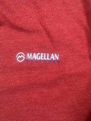 Magellan Outdoors Men’s Red Logo Crew Neck Long Sleeve Classic Fit T-Shirt L