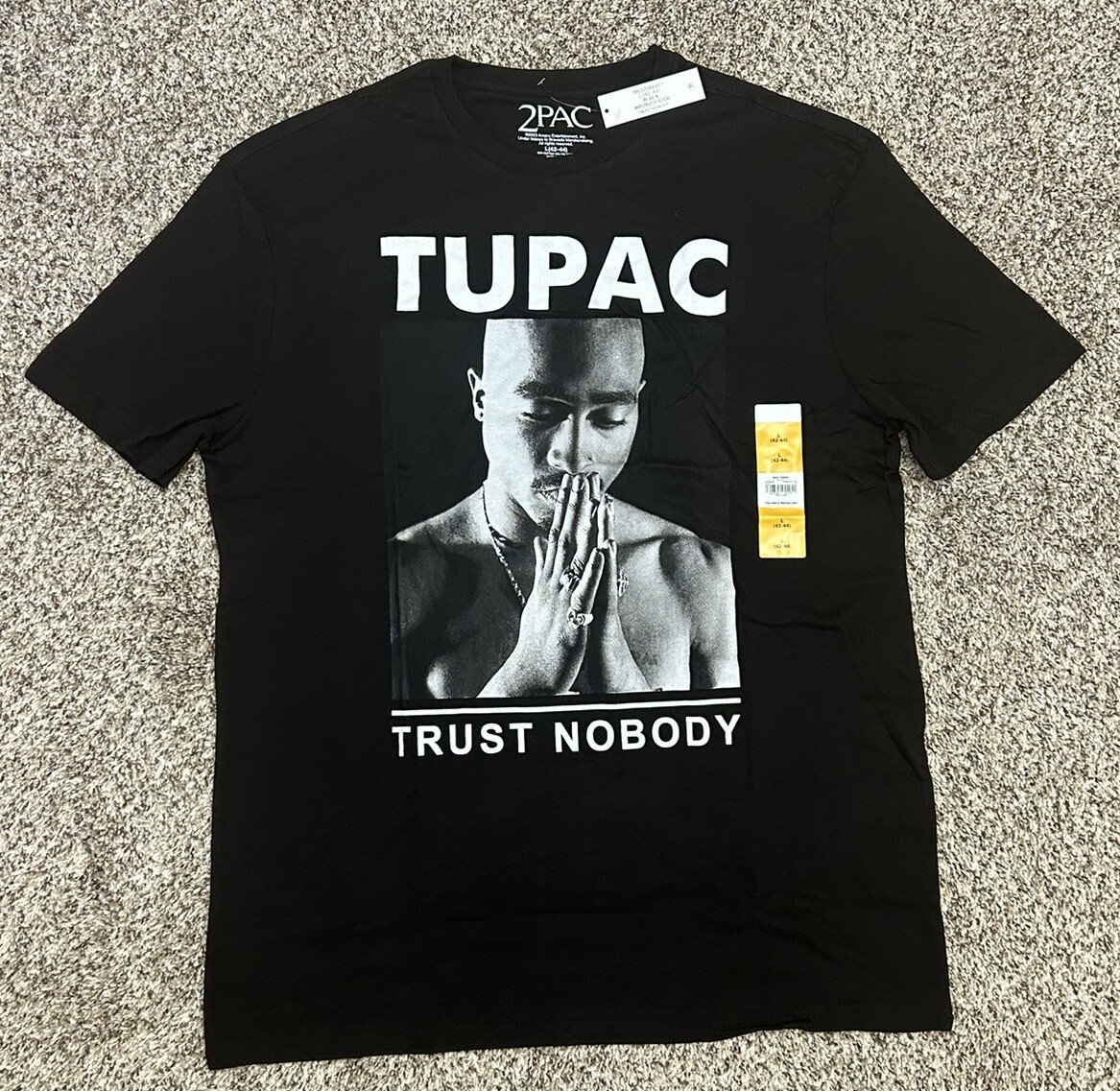 New TUPAC Trust Nobody 2PAC Men’s Black T-shirt Tee Hip-hop Rap Sz 42-44 LARGE gallery