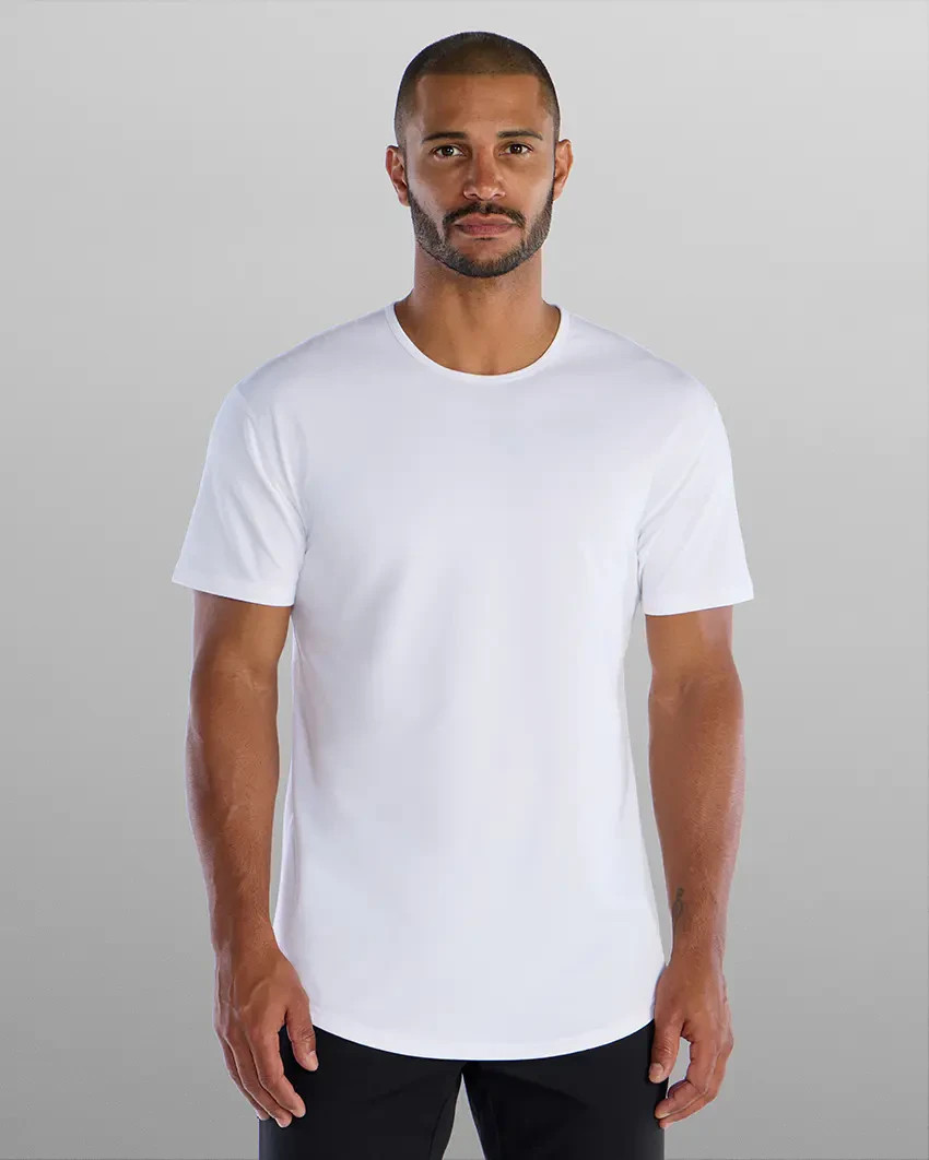 NWT BYLT Premium Basics Signature Drop-Cut T-Shirt Short Sleeve White Men's XL gallery