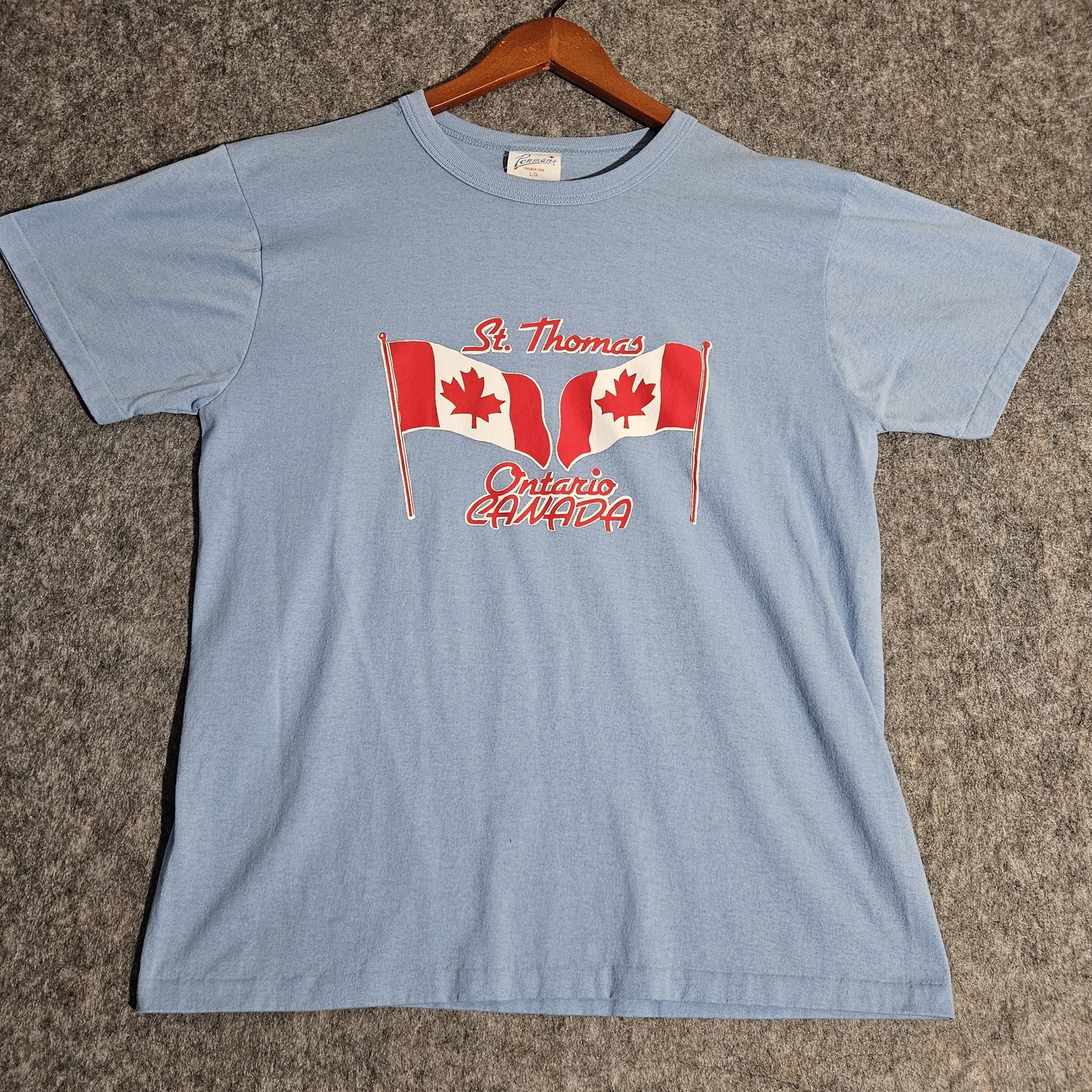 Vintage Penmans Shirt Mens Large St Thomas Ontario Canada Maple Leaf 80s Tee gallery