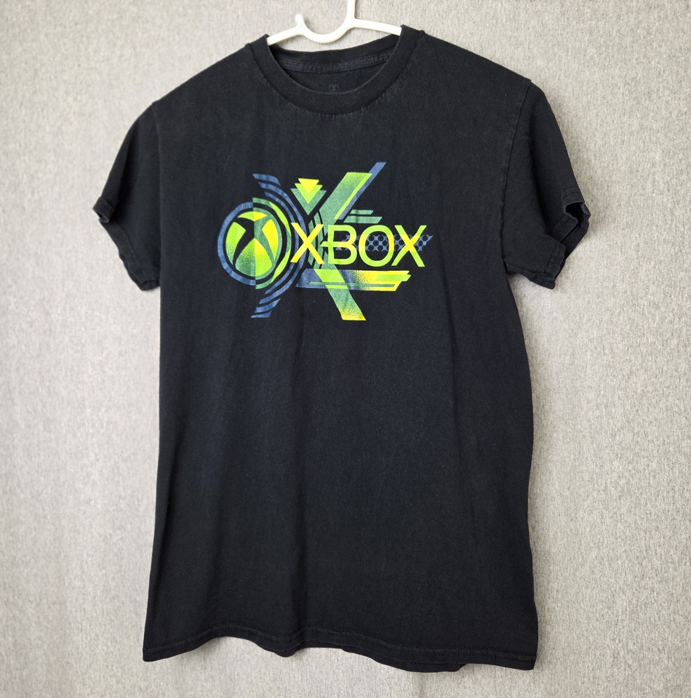 Xbox Graphic Print Logo Black Short Sleeve Crewneck T-Shirt Video Game Series