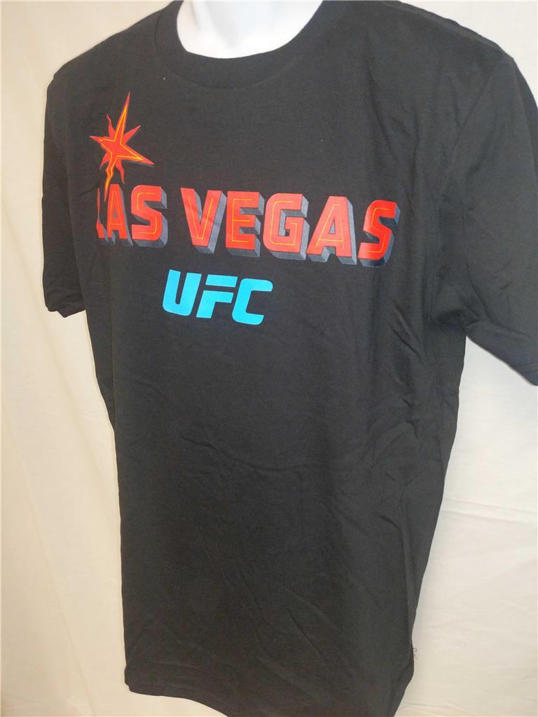 NEW Las Vegas UFC Adult Mens Unisex Sizes M-L Black Reebok Shirt gallery