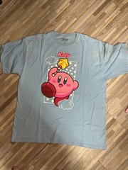 Nintendo Kirby Star Wand Light Blue Graphic T-Shirt XL