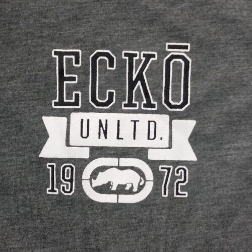Ecko Shirt Men's Large Gray Crewneck Button Close Small Long Sleeve T-Shirt gallery