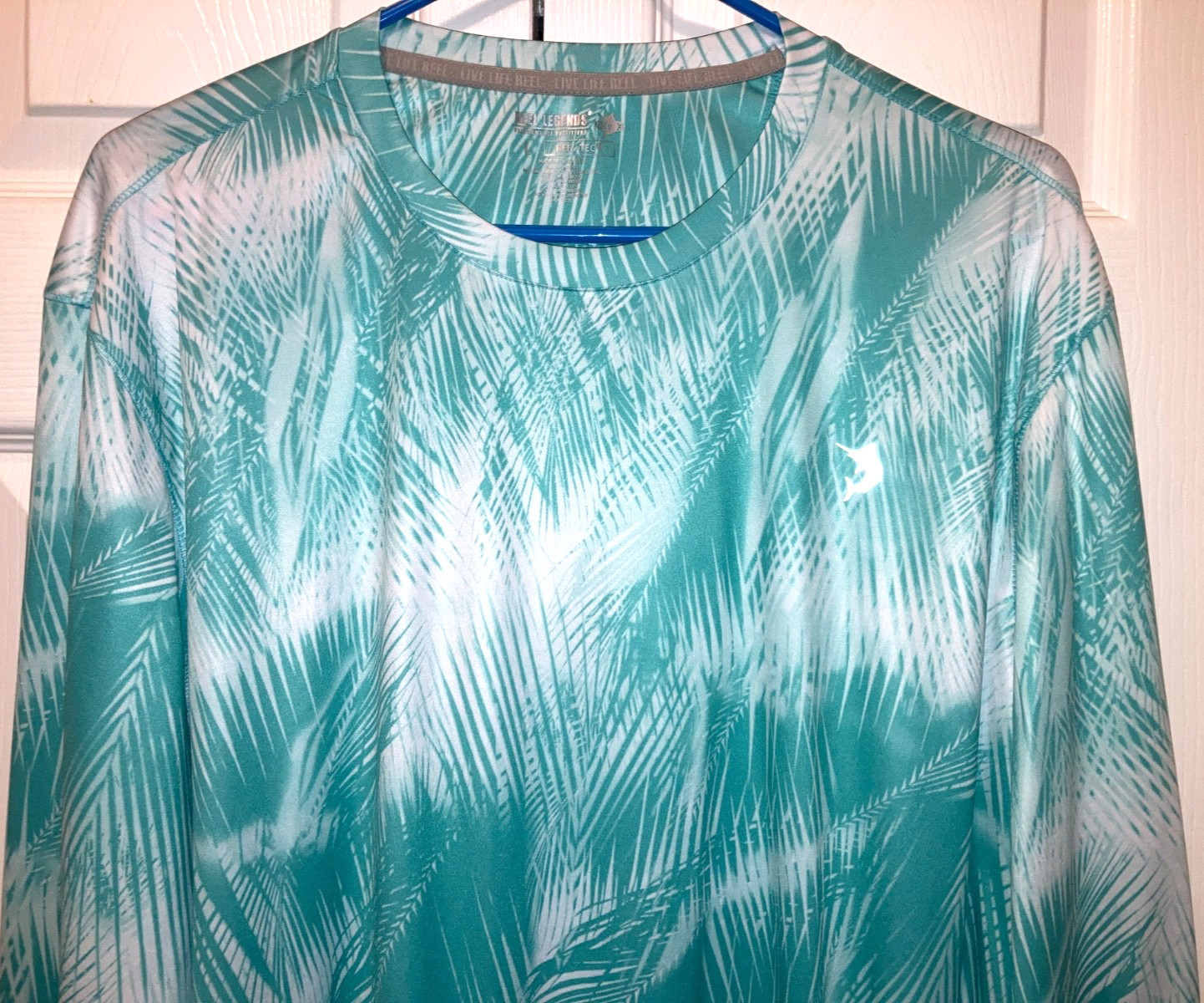 NEW Reel Legends Reel Ten Men's Green & White Sun Water Pullover Shirt Size L gallery