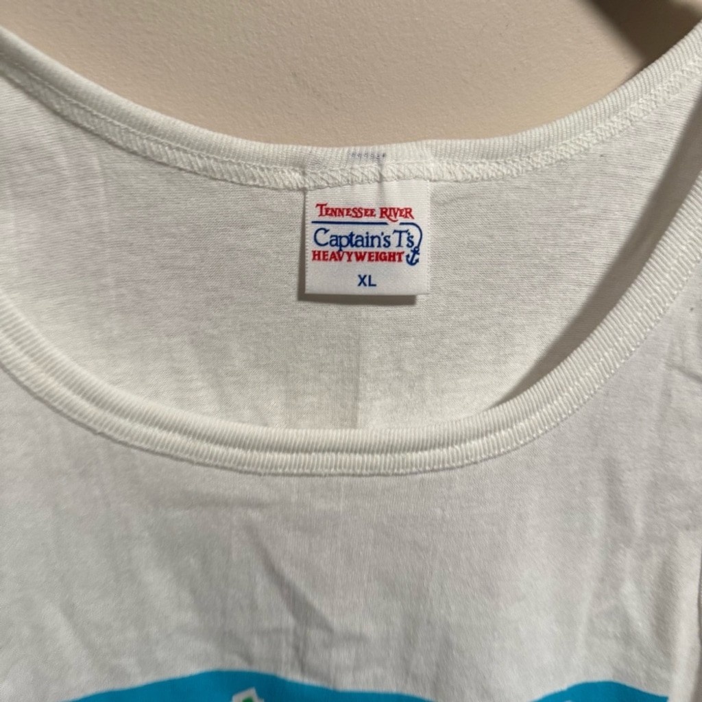 Vintage Captain’s T Heavyweight White Tank Sunkist Tennesse River 1980’s Size XL gallery