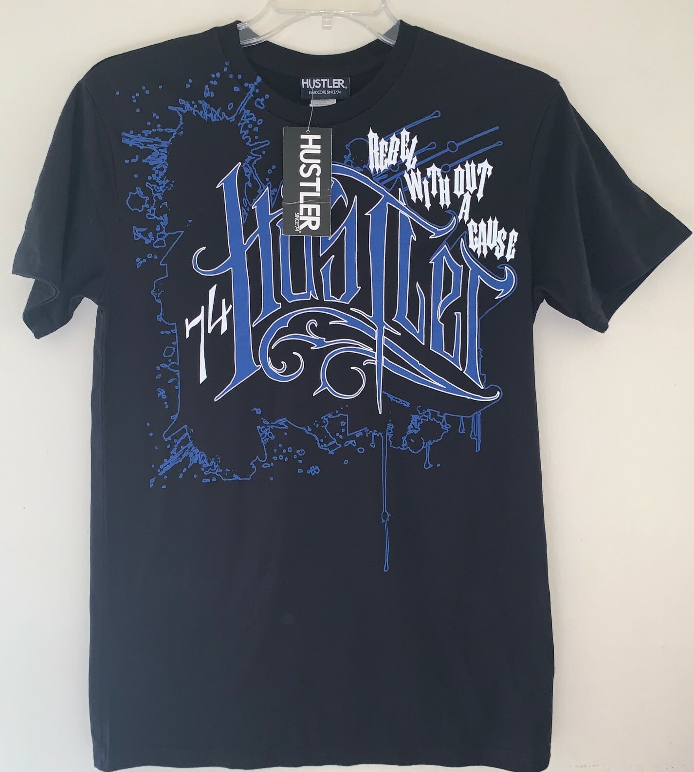 Hustler Larry Flynt Premium Tee T-Shirt Rebel Black Size Adult Men's Large L NEW gallery