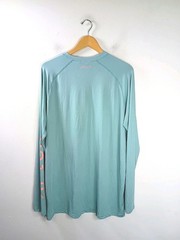 NEW AFTCO Samurai AFTEC Long Sleeve UPF50+ Fishing Shirt Men’s Large Teal Coral