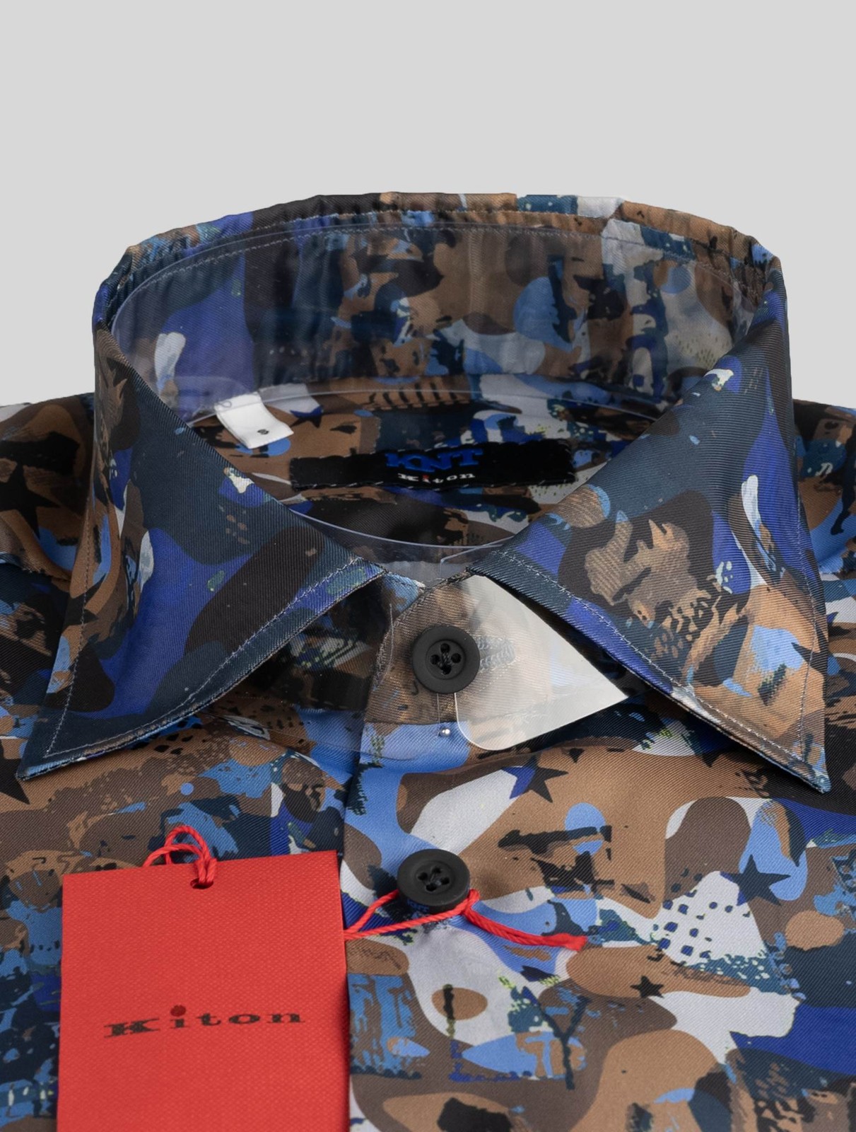 NEW KNT KITON MULTICOLOR SHIRT EU 56 - US 46 - 2XL US946 gallery