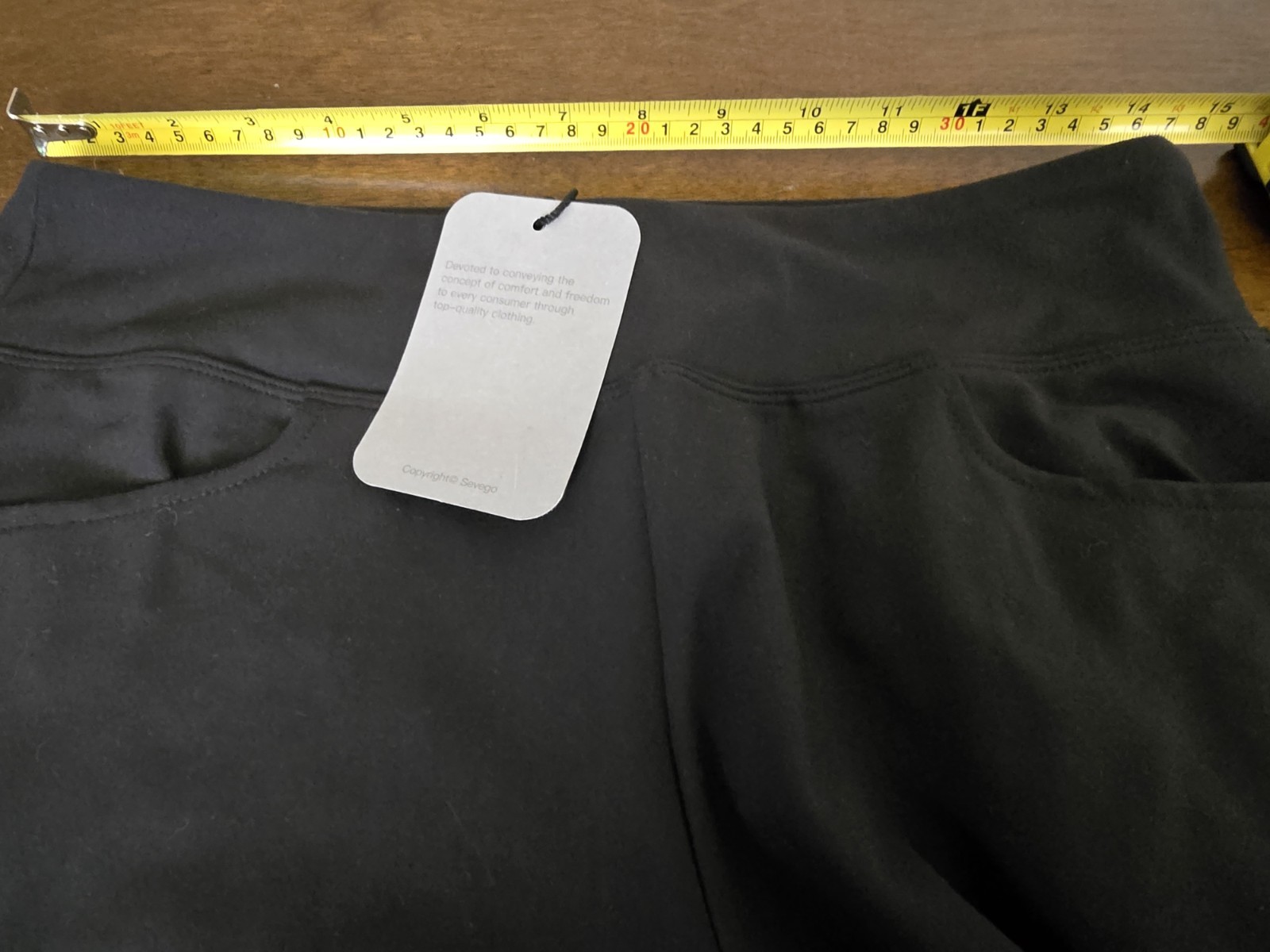 SEVEGO Women's Wide Leg Yoga Pants Size Medium Tall 35"Inseam Front Back pockets gallery