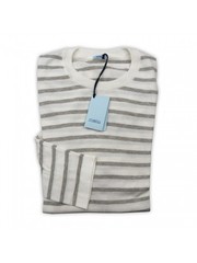 Malo jersey men mod. PE28AFE0006EA21607 100803 Horizontal Stripes Grey/White