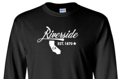 Riverside California State T-Shirt Long Sleeve Graphic Tee Unisex Apparel Design
