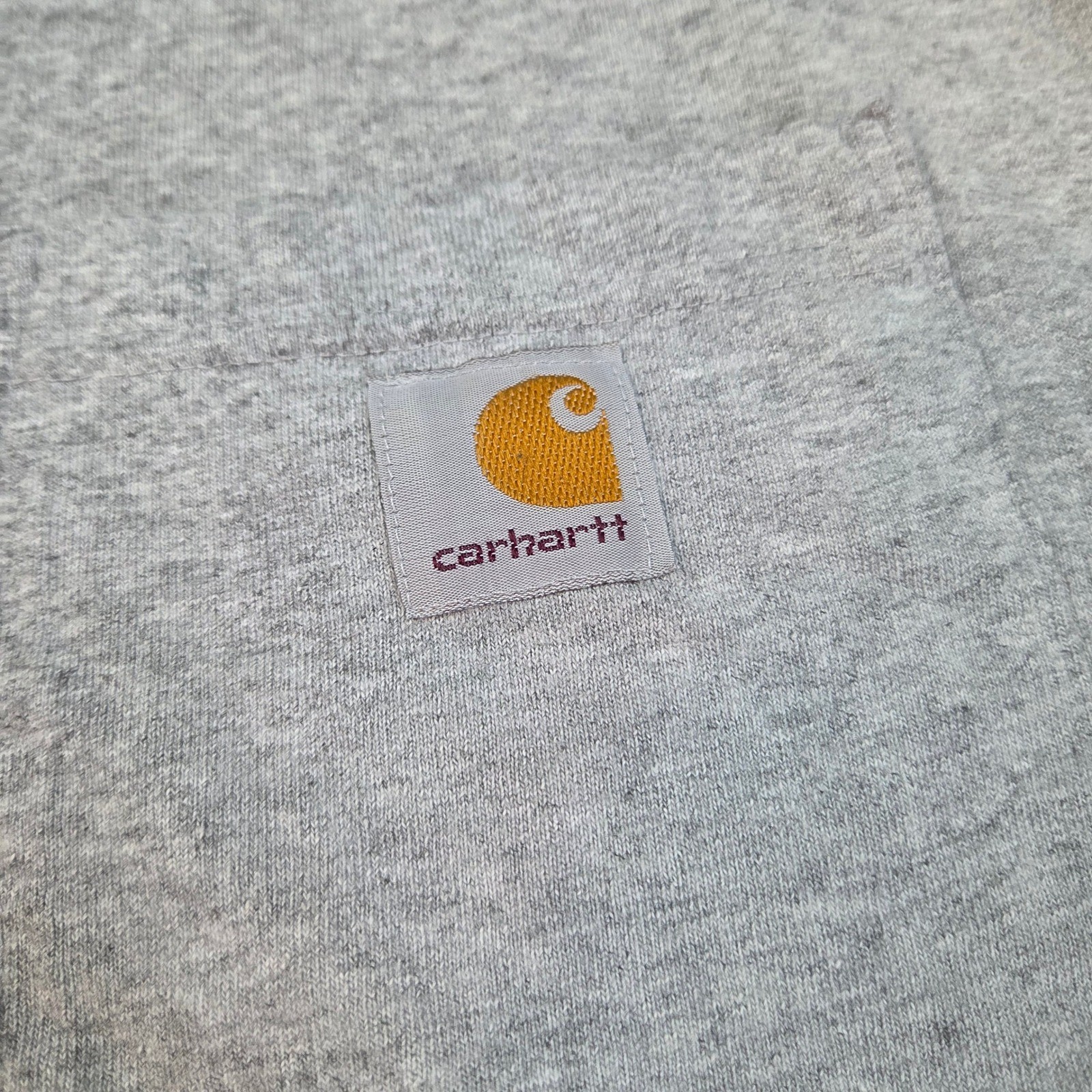 Carhartt Tee Mens XL Loose Fit Short Sleeve Pocket Heather Gray 100% Cotton gallery